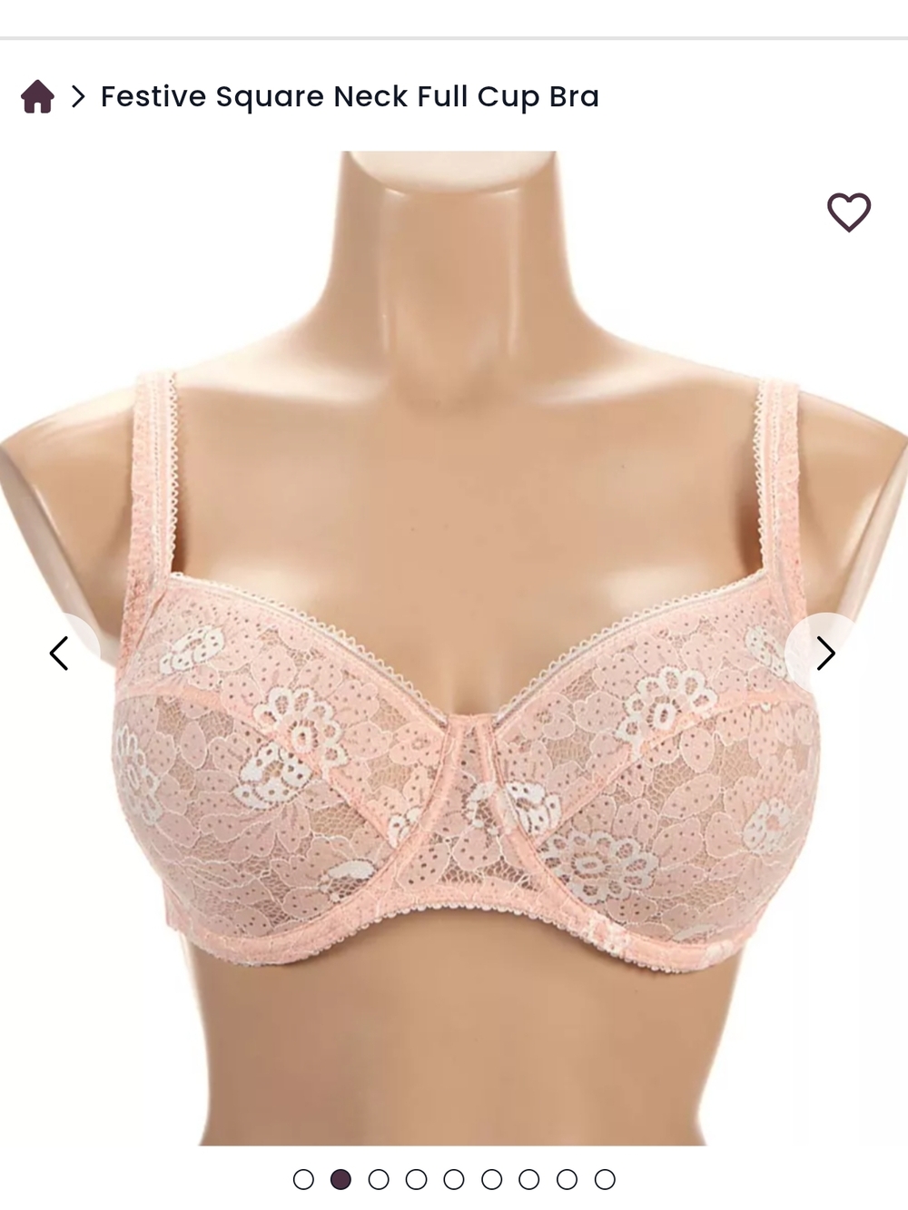 Simone Perele Festive Lace Full-Cup Bra in Ballet pink